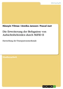 Titel: Die Erweiterung der Befugnisse von Aufsichtsbehörden durch MiFID II