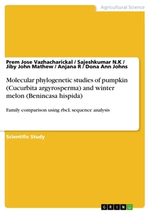 Title: Molecular phylogenetic studies of pumpkin (Cucurbita argyrosperma) and winter melon (Benincasa hispida)