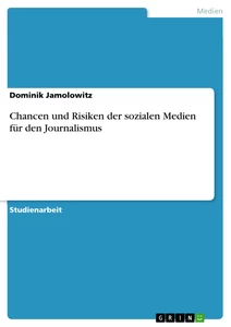 Titel: Chancen und Risiken der sozialen Medien für den Journalismus