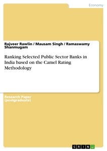 Titel: Ranking Selected Public Sector Banks in India based on the Camel Rating Methodology