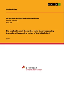Title: The implications of the rentier state theory regarding the major oil-producing states of the Middle East