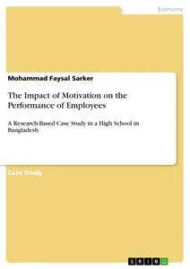 Title: The Impact of Motivation on the Performance of Employees