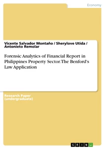 Title: Forensic Analytics of Financial Report in Philippines Property Sector. The Benford's Law Application