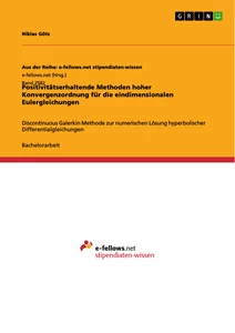 Titel: Positivitätserhaltende Methoden hoher Konvergenzordnung für die eindimensionalen Eulergleichungen