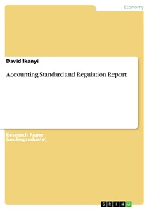 Titel: Accounting Standard and Regulation Report