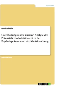Title: Unterhaltungsfaktor Wissen?! Analyse des Potenzials von Infotainment in der Ergebnispräsentation der Marktforschung