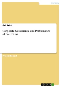 Title: Corporate Governance and Performance of Peer Firms