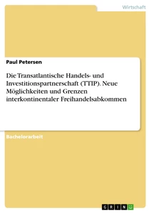 Die Transatlantische Handels Und Investitionspartnerschaft Grin