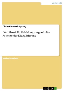 Titel: Die bilanzielle Abbildung ausgewählter Aspekte der Digitalisierung