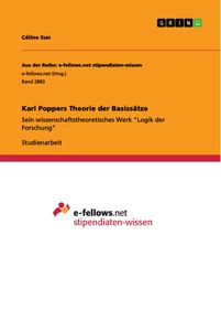 Titel: Karl Poppers Theorie der Basissätze