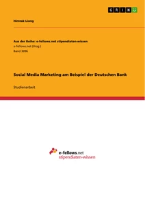 Titel: Social Media Marketing am Beispiel der Deutschen Bank