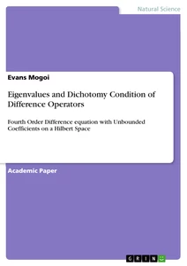 Titel: Eigenvalues and Dichotomy Condition of Difference Operators