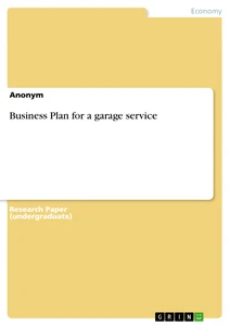 Title: Business Plan for a garage service