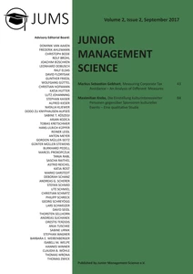Titel: Junior Management Science, Volume 2, Issue 2, September 2017