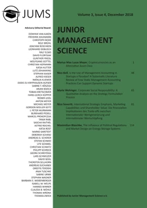 Titel: Junior Management Science, Volume 3, Issue 4, December 2018