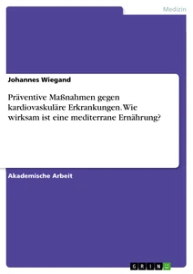 Spanische Gesellschaft für Kardiologie Diät gegen Fettleibigkeit