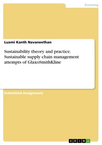 Title: Sustainability theory and practice. Sustainable supply chain management attempts of GlaxoSmithKline