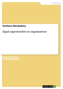 Title: Equal opportunities in organizations