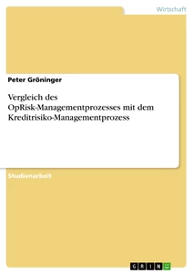 Titel: Vergleich des OpRisk-Managementprozesses mit dem Kreditrisiko-Managementprozess