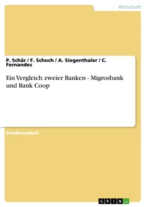 Titel: Ein Vergleich zweier Banken - Migrosbank und Bank Coop