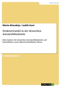 Titel: Strukturwandel in der deutschen Automobilindustrie