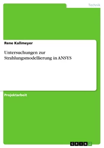 Title: Untersuchungen zur Strahlungsmodellierung in ANSYS