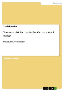 Titel: Common risk factors in the German stock market 
