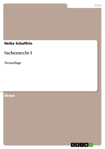 Title: Sachenrecht I