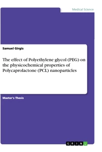Title: The effect of Polyethylene glycol (PEG) on the physicochemical properties of Polycaprolactone (PCL) nanoparticles