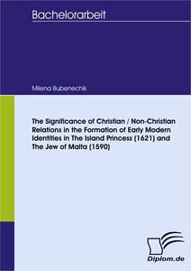 Title: The Significance of Christian / Non-Christian Relations in the Formation of Early Modern Identities in The Island Princess (1621) and The Jew of Malta (1590)