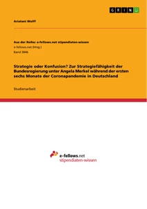 Titel: Strategie oder Konfusion? Zur Strategiefähigkeit der Bundesregierung unter Angela Merkel während der ersten sechs Monate der Coronapandemie in Deutschland
