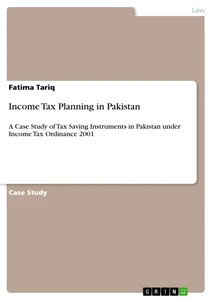 Titel: Income Tax Planning in Pakistan