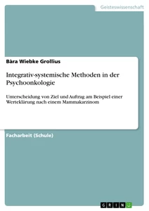 Titel: Integrativ-systemische Methoden in der Psychoonkologie