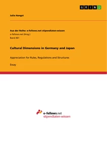 Titel: Cultural Dimensions in Germany and Japan