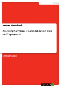 Titel: Assessing Germany´s National Action Plan on Employment