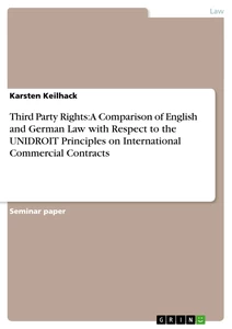 Third Party Rights A Comparison Of English And German Law - 