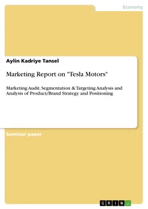 Titel: Marketing Report on "Tesla Motors"