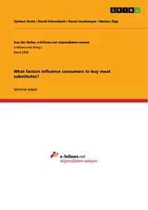 Titel: What factors influence consumers to buy meat substitutes?