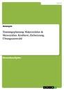 Titel: Trainingsplanung Makrozyklus & Mesozyklus. Krafttest, Zielsetzung, Übungsauswahl