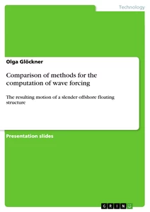 Titel: Comparison of methods for the computation of wave forcing