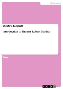 Titel: Introduction to Thomas Robert Malthus
