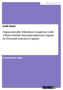 Titel: Organometallic Palladium Complexes with a Water-Soluble Iminophosphorane Ligand As Potential Anticancer Agents