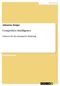 Titel: Competitive Intelligence 