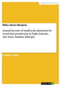 Titel: Annual income of small-scale plantation by wood fuel production in Fagta Lekoma, Awi Zone, Amhara, Ethiopia