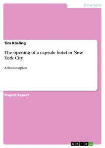 Titel: The opening of a capsule hotel in New York City