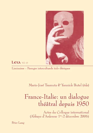 France Italie Un Dialogue Theatral Depuis 1950 Peter Lang Verlag