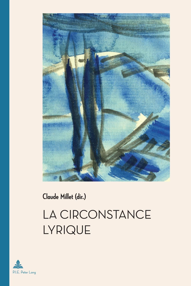 La Circonstance Lyrique Peter Lang Verlag