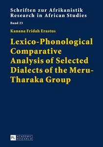 Title: Lexico-Phonological Comparative Analysis of Selected Dialects of the Meru-Tharaka Group