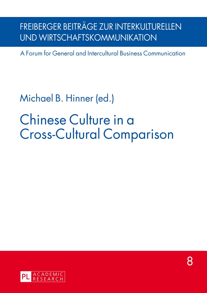 Chinese Culture in a Cross-Cultural Comparison - Peter Lang Verlag