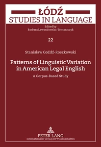 Title: Patterns of Linguistic Variation in American Legal English